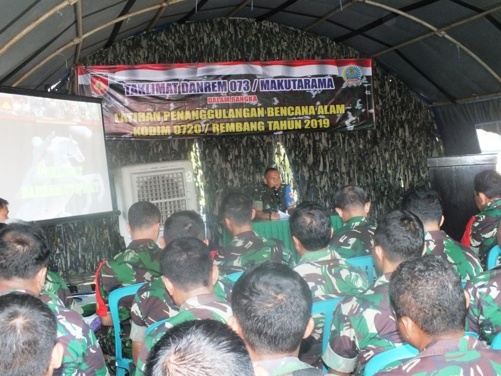 Kasrem Buka Latihan Posko I Dengan Mengeluarkan Taklimat Awal